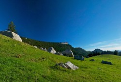 Vue panoramique du Chasseron depuis les Roches éboulées