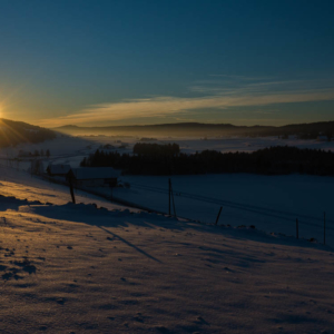Soleil couchant sur la Vallée